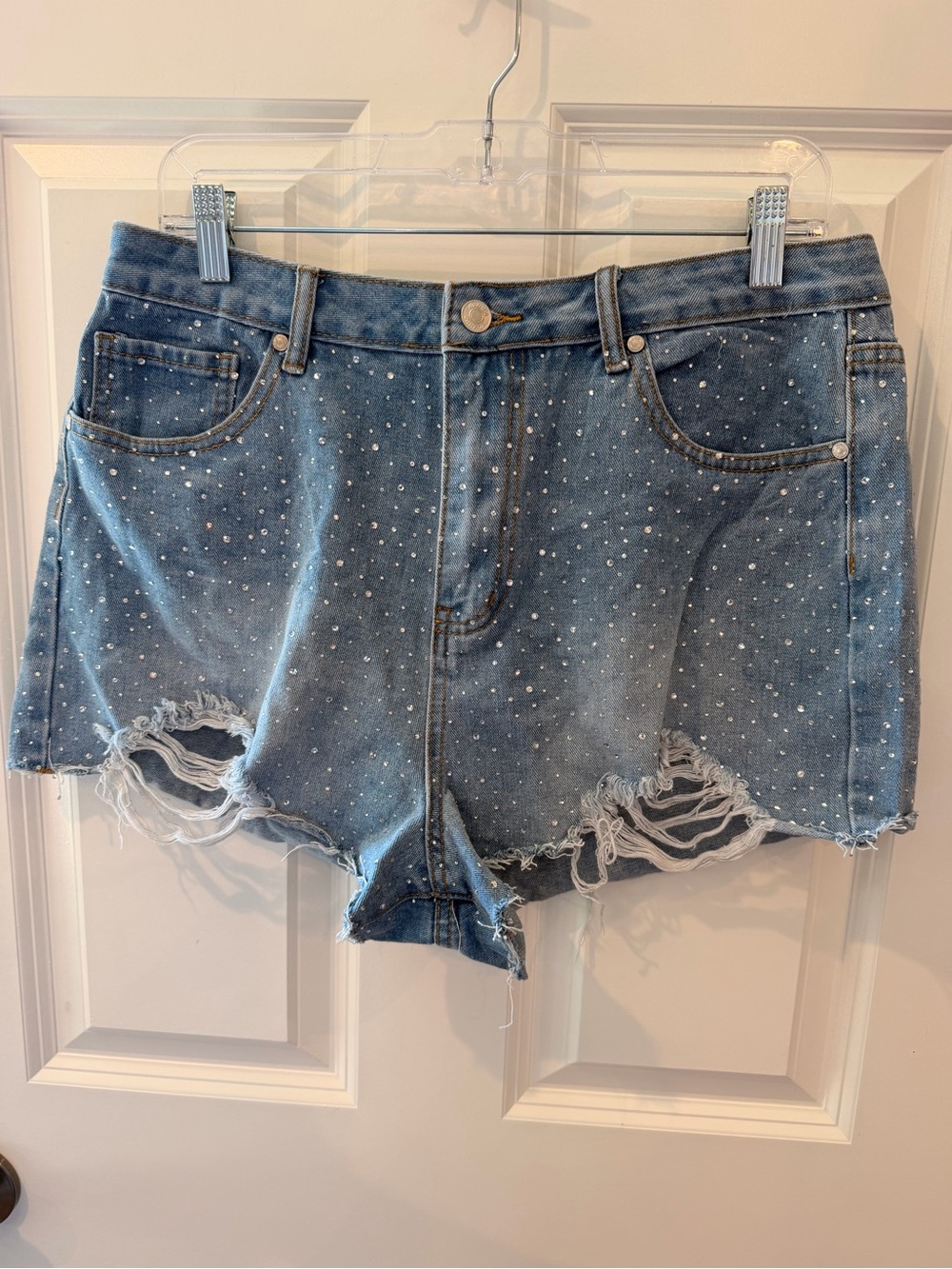 Cali 1850 Bedazzled Jean Shorts Size 13